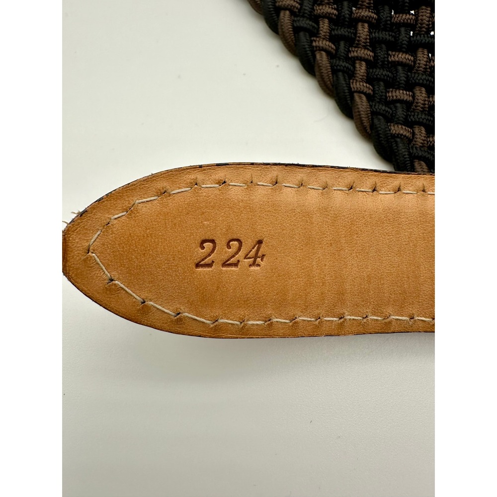 Martin Dingman Belt Mens 42 Brown Black Braided Cord Exotic Leather Handcrafted - Picture 7 of 8